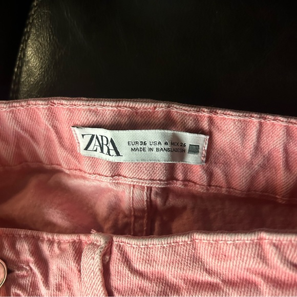 Pink Zara straight leg jeans - Picture 3 of 3